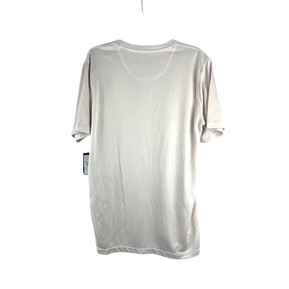 Visitor Premium Men's Solid Poly Crew Neck T-Shirt L Pastel Pin Short Sleeves - Picture 3 of 7